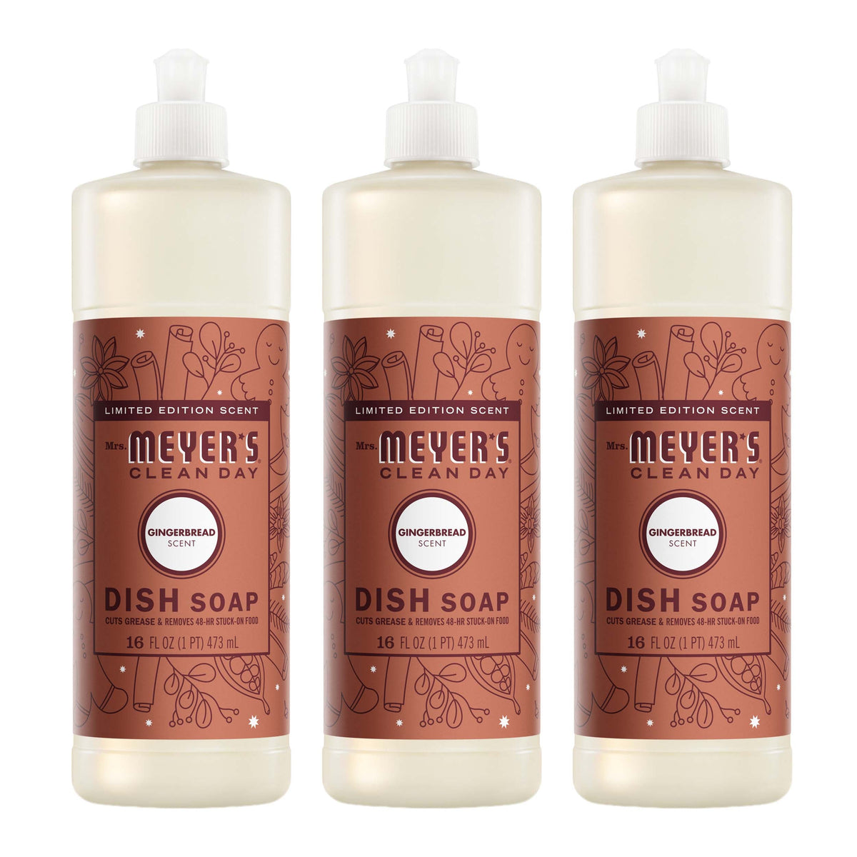 Gingerbread Dish Soap 3-count Bundle